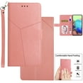 thumbnail image 1 of for iPhone 13 Wallet Case,Luxury PU Leather Flip Cover [Magnetic Clasp][Full Protection] [RFID Blocking][Card Slots] [Wrist Strap][Kickstand] Shockproof Phone Case, Rosegold, 1 of 11