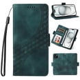thumbnail image 1 of for iPhone 13 Wallet Case, Pattern PU Leather Purse Phone Case with [Credit Card Slots] [Wrist Strap] Flip Stand Shockproof Full Body Protective Cover for iPhone 13, Green, 1 of 10
