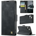 thumbnail image 1 of for iPhone 13 Wallet Case with RFID Blocking, 3 Card Slots & Cash Pocket, Kickstand PU Leather Magnetic Closure Full Body Protective Flip Cover, Classic Design for Men and Women, Black, 1 of 11