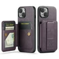 thumbnail image 1 of for iPhone 13 Wallet Case with RFID Blocking Credit Card Holder,PU Leather Folio Flip Kickstand Handle Wrist Strap Shockproof Cover Women Men for iPhone 13 Phone Case,Purple, 1 of 9