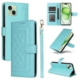 thumbnail image 1 of for iPhone 13 Wallet Flip Case, Classic PU Leather Card Slots with Lanyard Magnetic Closure Kickstand Drop Protective Soft TPU Inner Phone Case Cover for iPhone 13, Mint, 1 of 7
