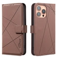 thumbnail image 1 of For iPhone 13 Wallet Phone Case,RFID Blocking Card Slots Holder Premium PU Leather,Flip Folio Kickstand,Line Embossing Designing,Magnetic Closure,Shockproof Anti-fall Phoe Case,Brown, 1 of 8