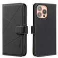 thumbnail image 1 of For iPhone 13 Wallet Phone Case,RFID Blocking Card Slots Holder Premium PU Leather,Flip Folio Kickstand,Line Embossing Designing,Magnetic Closure,Shockproof Anti-fall Phoe Case,Black, 1 of 8