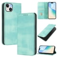 thumbnail image 1 of for iPhone 13 Wallet Rugged Case, Premium PU Leather RFID Blocking Card Slots Kickstand Classic Full Body Protection Magnetic Function Durable Phone Cover for iPhone 13, Mint, 1 of 8