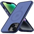 thumbnail image 1 of for iPhone 13 case/iphone14 Case, [Compatible with MagSafe] Shockproof  13 Phone Case,  Grade Drop Protection, Protective Slim Translucent Case for 14 6.1'', Matte Blue, 1 of 11