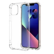 Njjex iPhone 13 / iPhone 13 Mini / iPhone 13 Pro Max Clear Case, Apple iPhone 13 Pro Max Mini Crystal Clear Clear Shock Absorption Technology Bumper Soft TPU Cover Case -Clear