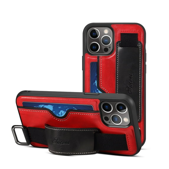 iPhone 13,iPhone 13 pro,iPhone 13 pro max,iPhone 13 mini Case,Crossbody Wallet Case Leather with Hand Strap Holder,Kickstand,Horizontal plug-in card