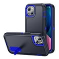 thumbnail image 1 of iPhone 13 mini Case with Built-in Metal Kickstand, Dteck 3-Layer Full Body Protection [Without Screen Protector] Rugged Heavy Duty Durable Cover Case for Apple iPhone 13 mini, Blue+Navy, 1 of 8