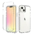 thumbnail image 1 of iPhone 13 mini Case, Full Body Clear Bumper Protection Case [with Screen Protector] Hybrid Back Silicone Rubber TPU Bumper Gradient Phone Case for Apple iPhone 13 mini - Clear, 1 of 7