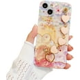 thumbnail image 1 of for iPhone 14 13 12 11 8 7 X XS XR Plus Pro Max Protective Cover, Fashion Charming Flower Soft TPU Phone Case with Creative Bracelet, Exquisite Shockproof Shell for Women and Girl(Pink A,11), 1 of 8