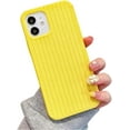 thumbnail image 1 of for iPhone 14 13 12 11 Pro Max Plus Case, Unique Personalized Fine Grain Silicone Phone Case, Comfortable Soft Inner Lining Non-Slip Grip Protector Cover(Yellow,12), 1 of 7