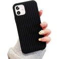 thumbnail image 1 of for iPhone 14 13 12 11 Pro Max Plus Case, Unique Personalized Fine Grain Silicone Phone Case, Comfortable Soft Inner Lining Non-Slip Grip Protector Cover(Black,11), 1 of 8