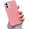 thumbnail image 1 of for iPhone 14 13 12 11 Pro Max Plus Case, Unique Personalized Fine Grain Silicone Phone Case, Comfortable Soft Inner Lining Non-Slip Grip Protector Cover(Pink,13 Pro Max), 1 of 8