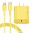 thumbnail image 1 of Coreykin 20W USB C Wall Charger-Super Fast Charger with 6FT Cable-Compatible with iPhone 14/14Pro/13/13 Pro/12/12Pro/XS/Max/XR/X/8/8 Plus-Yellow, 1 of 7