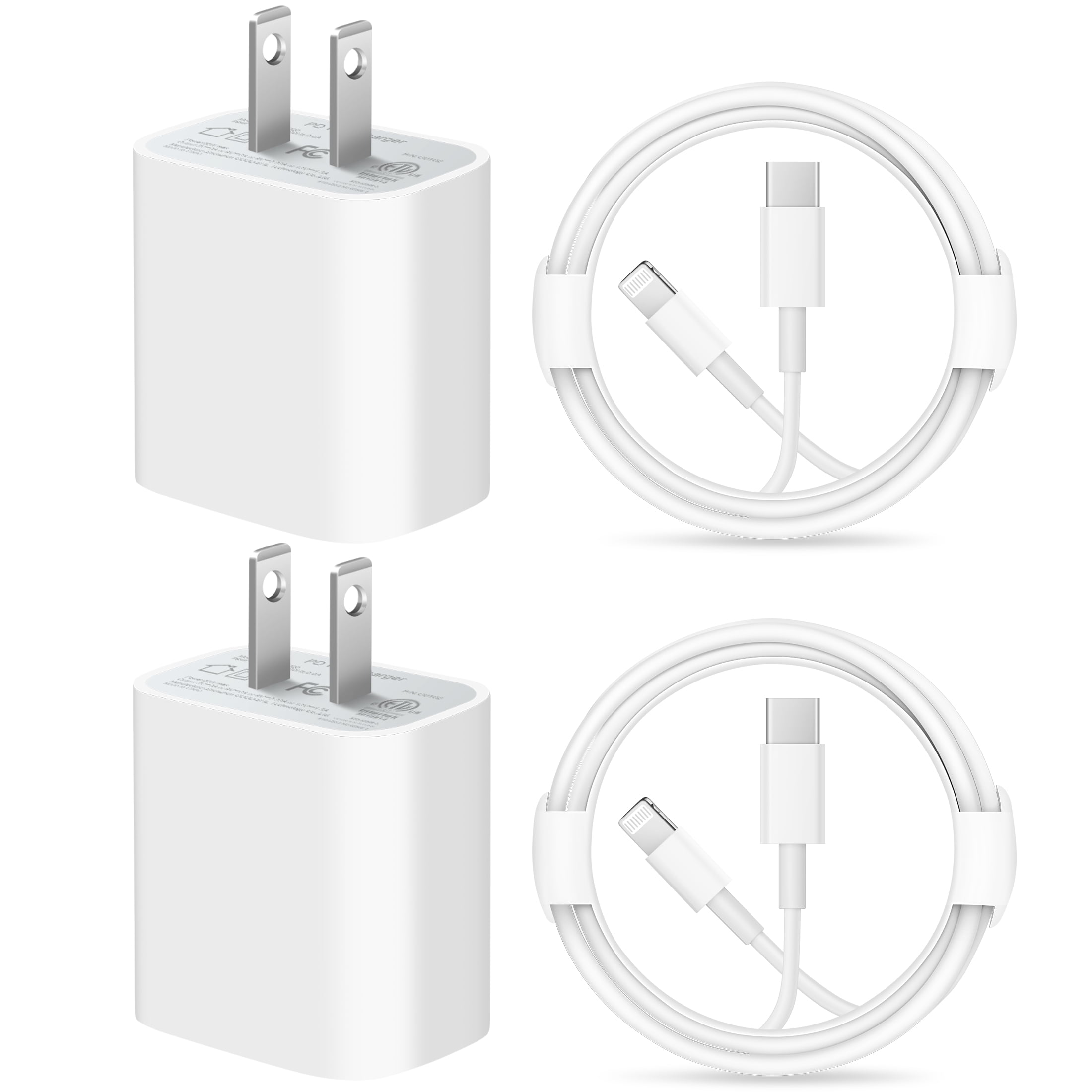 Apple MFi Certified] iPhone Charger,2Pack 6FT USB to Lightning Cable Apple  Charging Cord USB Wall Chargers Block Power Adapter for iPhone 13/12/11/X/8  Plus/XR/XS Max/SE/iPad 