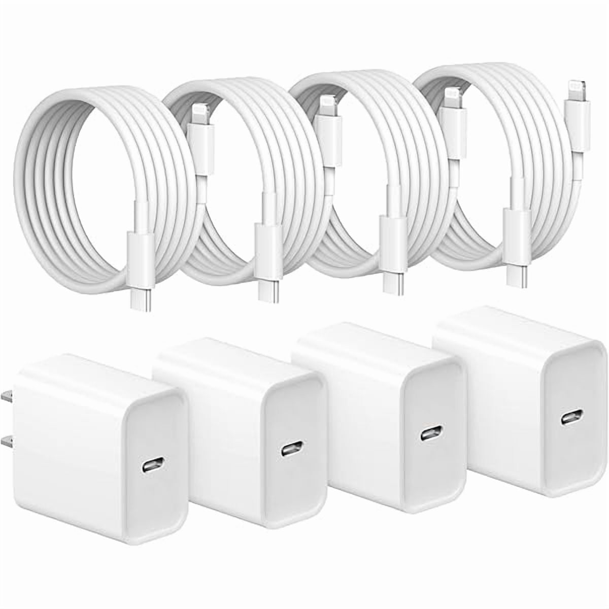 iPhone 14 13 12 Charger Fast Charging - 4 Pack 20W USB C Wall Charger Block Adapter with 6Ft Fast Charging Cable Compatible with iPhone 14 13 12 11 Pro Max XR XS X 8 7 6, iPad