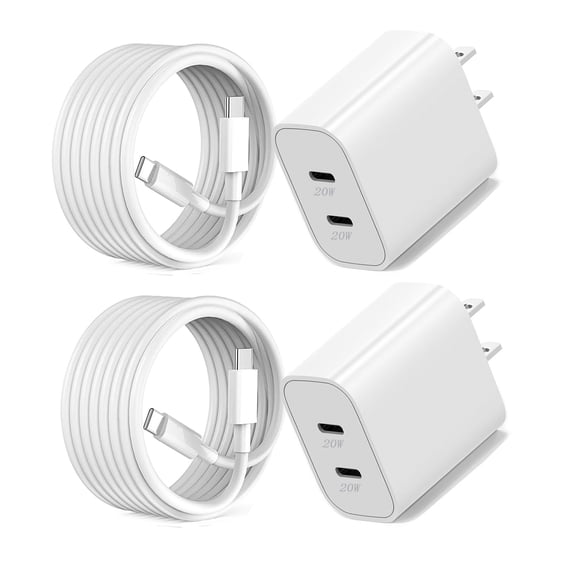 for iPhone 16 15 Charger, 20W Dual Port USB C Charger Block with 10FT Long USB C Charging Cable for iPhone 16 Pro Max/16 Pro/16/16 Plus, 15 Pro Max/15 Pro/15,Pad Pro/Air, Android Phone