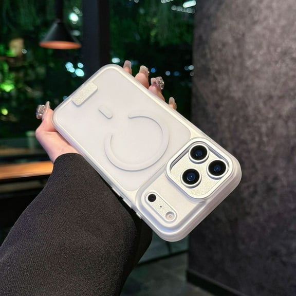 For iPhone 14/13 Phone Case,Matte Translucent Back Design,Compatible with Mag-Safe,Ultra Slim Shockproof Anti-fall Anti-Scratch Drop Protection Anti-Fingerprint Phone Case Cover,White