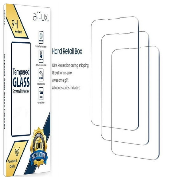 iPhone 14 / 14 Pro 2022 Tempered Glass Screen Protector Film for Apple iPhone 14 / 14 Pro (6.1" Devices) 3-Pack -Clear