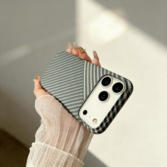 for iPhone 14 Carbon Fiber Case, [Compatible with Mag-Safe] Magnetic Phone Case Slim Fit Thin Lightweight Smooth Hard PC Drop Protection Shockproof Case Cover for iPhone 14, Color-C