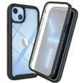 thumbnail image 1 of iPhone 14 Case with Built in Screen Protector,Dteck Full-Body Shockproof Rubber Hybrid Protection Crystal Clear PC Back Protective Phone Case Cover for iPhone 14,Black, 1 of 4