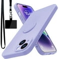 thumbnail image 1 of for iPhone 14 Case,Built-in 360° Rotatable Ring Holder|Anti-Scratch Soft Microfiber Lining|Support Car Mount|iPhone 14 Phone Case Cover for Girls Women Purple 10-ip14-03, 1 of 8