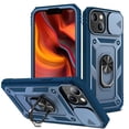 thumbnail image 1 of for iPhone 14 Case with Camera Cover, 360° Rotate Ring Stand Impact-Resistant Shockproof Protective Bumper Car Mount Magnetic Armor Military Drop Protection Heavy Duty Case, Blue, 1 of 8