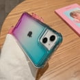thumbnail image 1 of for iPhone 14 Case Clear, Transparent Hybrid Crystal iPhone 14 Phone Case [Hard Plastic & Soft Silicone Bumper] Acrylic Non-Yellowing Thin Slim Protective Cover for Women, Blue+Purple, 1 of 1