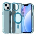 thumbnail image 1 of for iPhone 14 Case Compatible with Magsafe, iPhone 14 Phone Case, Translucent Matte Back Slim Magnetic Case Military-Grade Protection Shockproof for iPhone 14 - Blue, 1 of 5