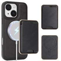 For iPhone 14 Case with Credit Card Holder,for iPhone 14 Premium Leather Phone Case Removable Wallet Compatible with MagSafe,Wallet Detachable 2-in-1 Women Men,Black