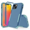 thumbnail image 1 of for iPhone 14 Case, Defender Case Compatible with iPhone 14 Case, Hybrid Heavy Duty Military Grade Full-Body Drop Shockproof Dustproof 3-Layers Rugged Protective Phone Cover, 
Royalblue/Green, 1 of 5