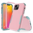 thumbnail image 1 of for iPhone 14 Case, Defender Case Compatible with iPhone 14 Case, Hybrid Heavy Duty Military Grade Full-Body Drop Shockproof Dustproof 3-Layers Rugged Protective Phone Cover, 
Pink/Green, 1 of 5
