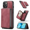 thumbnail image 1 of For iPhone 14 Case, Detachable 2 in 1 PU Leather Zipper Wallet Case for Women Men with RFID Blocking Removable Card Holder Slot Magnetic Closure Shockproof Protective Phone Cover,Red, 1 of 8