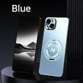 thumbnail image 1 of for iPhone 14 Case with Invisible Magnetic O-Ring Stand Military-Grade Drop Protection Case [Compatible with Mag-Safe] Support Car Mount for iPhone 14, Blue, 1 of 11
