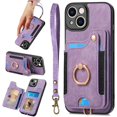 for iPhone 14 Case,Phone Case for iPhone 13,Card Holder Wallet,Ring