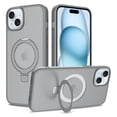 thumbnail image 1 of for iPhone 14 Case with Ring Kickstand, Compatible with MagSafe, Ultra Slim Lightweight Drop Protective Cover, Luxury Shockproof Anti-Scratch Translucent Back Phone Case, Gray, 1 of 6