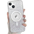thumbnail image 1 of for iPhone 14 Case, Sparkly Glitter Bling Back, Magnetic Support for MagSafe Shockproof Case, Crystal and Clear High-Duty Protection for iPhone 14 Case -Glitter Crystal, 1 of 14
