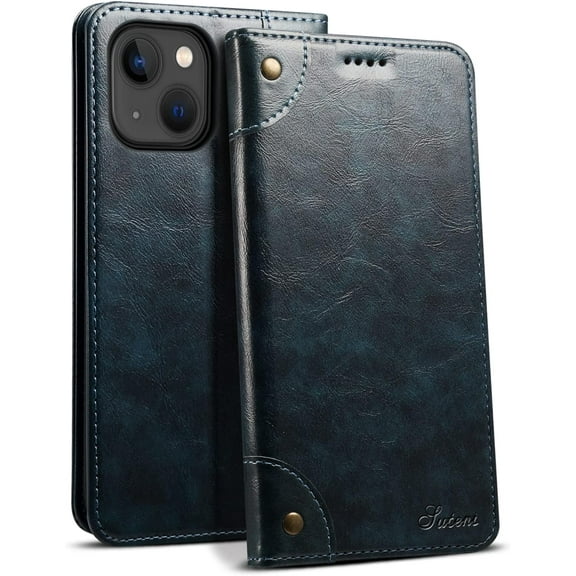 iPhone 14 Case Wallet, iPhone 14 Wallet Case Leather Folio Case Flip Cover with Kickstand Credit Card Holder for iPhone 14 6.1" 2022 Blue