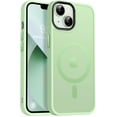 thumbnail image 1 of for iPhone 14 Case/iPhone 13 Case, Compatible with Magsafe, Translucent Matte Shockproof -Grade Protection, Strong  Phone Case for iPhone 14/13 6.1'', Light Green, 1 of 14