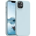 thumbnail image 1 of for iPhone 14 Case, iPhone 13 Case Shockproof Liquid Silicone Protective Phone Case with Soft Anti-Scratch Microfiber Lining Ultra Slim Drop Protection Phone Cover 6.1 inch(Light Blue), 1 of 12