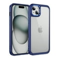 thumbnail image 1 of for iPhone 14 Clear Case, [Not Yellowing] [Military-Grade Drop Protection] Lightweight Slim Transparent Phone Case with Metal Lens Frame for iPhone 14 Shockproof Cover, Darkblue, 1 of 7