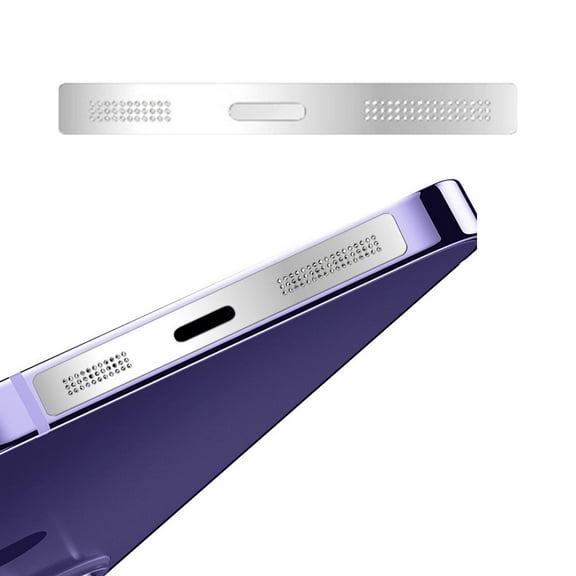 iPhone 14 Dust Protection Set: Hydrogel Speaker Film + Charging Port Plug, Precision-Fit Transparent Protector for Speakers & Ports