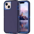 thumbnail image 1 of iPhone 14 Heavy Duty Case {Shock Proof Case with 3 Layer Rubber, Shatter Resistant, [Tough Armour] Rugged Case Compatible for iPhone 14} Navy, 1 of 7