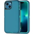 thumbnail image 1 of iPhone 14 Heavy Duty Case {Shock Proof,Shatter Resistant, Protective Rubber with 3 Layer Shell Case Compatible for Apple iPhone 14 6.1 in, 2022 Release} Color Teal, 1 of 6