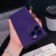 thumbnail image 1 of for iPhone 14 Magnetic Case [Compatible with Mag-Safe] [Built-in Camera Lens Protector] Slim TPU Silicone Shockproof Corners Protection Phone Case Cover for iPhone 14, Darkpurple, 1 of 11