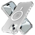 thumbnail image 1 of for iPhone 14 Magnetic Case, Support Mag-Safe Charging, Anti-Fingerprint Slim Shockproof Rugged Wave Edge Frame Design Phone Case Cover for iPhone 14, Clear, 1 of 6