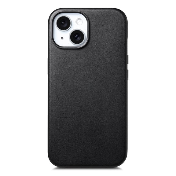 for iPhone 14 Magnetic Case Support Wireless Charging, Slim Shockproof PU Leather Hybrid Cover, Military Grade Protection Drop Proof Tough Protective Case for iPhone 14, Black