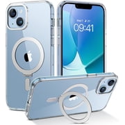 for iPhone 14 Magnetic Case, iPhone 13 Case with Magnetic Invisible Stand [Magsafe Support] [Military Protection] Shockproof Protective Slim Phone Case Cover for iPhone 13/14 6.1"-Clear