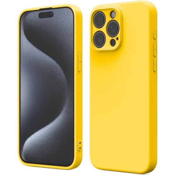 for iPhone 14 PRO Phone case, Advanced Silicone Phone case, Full Body Anti-Shock Protection, wear-Resistant and Anti-Scratch, a Variety of Fashionable Colors - Yellow