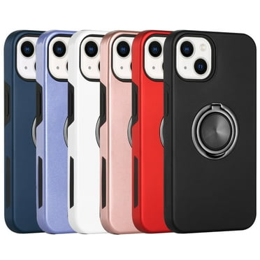 iPhone 14 Phone Case, 100% Fit Dual Layer Durable Kickstand Magnet Ring Shock Resistant for iPhone 14 Phone Case Black